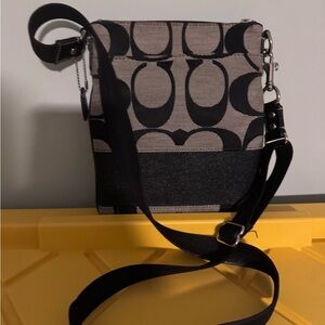 Black and Grey Coach crossbody bag